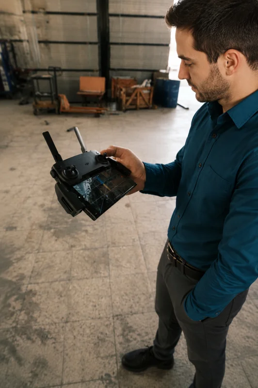 inspeção aérea industrial com drone